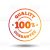100% quality guarantee sign icon. Premium quality symbol. Blurred gradient design element. Vivid graphic flat icon. Vector