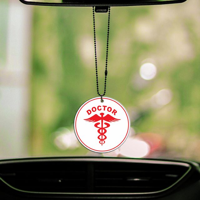 Doctor Logo 2 Pc Red Car Sticker Bike Sticker
